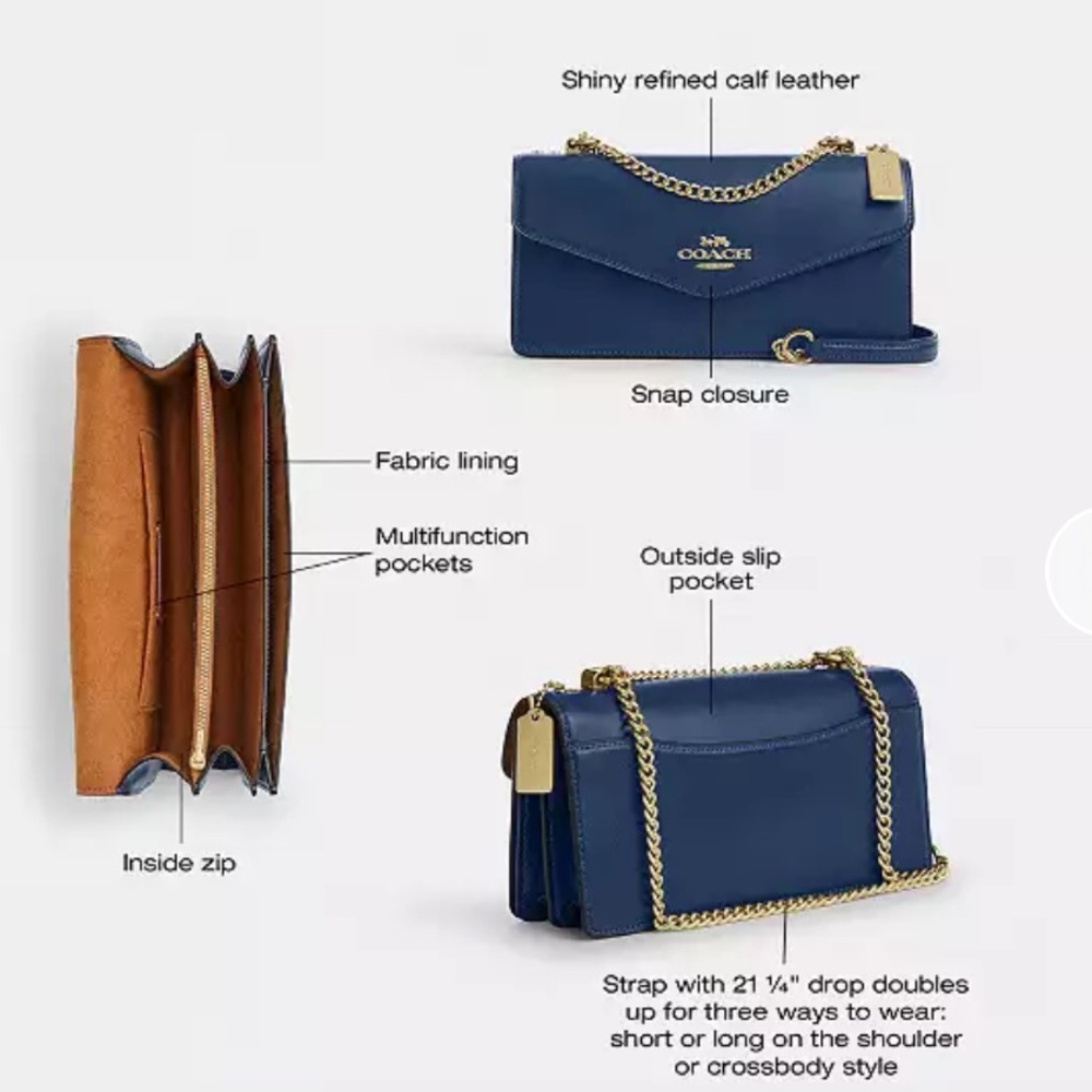 Coach Klare Envelope Crossbody Bag - Picture 11 of 16